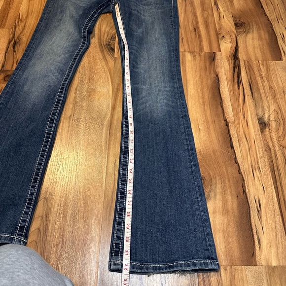 Miss Me Lace Pocket Bootcut Jeans Woman’s Size 26 Y2K  Early 2000s Dark Wash - Picture 10 of 13